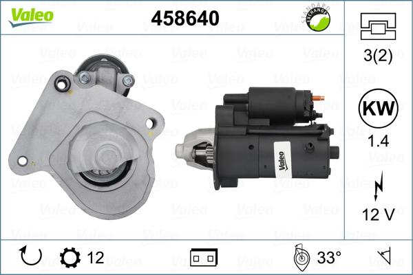 Valeo 458640 - Starter alexcarstop-ersatzteile.com