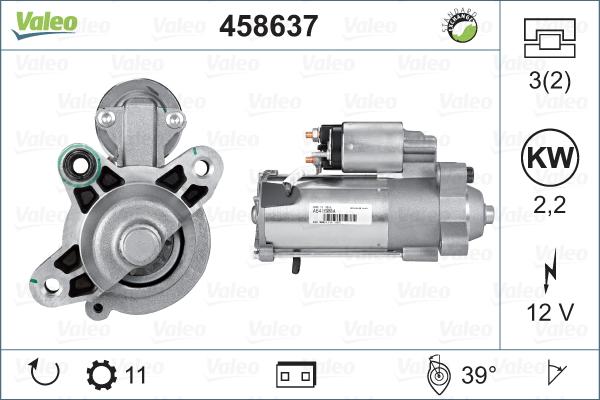 Valeo 458637 - Starter alexcarstop-ersatzteile.com