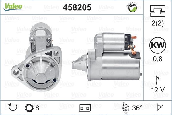 Valeo 458205 - Starter alexcarstop-ersatzteile.com