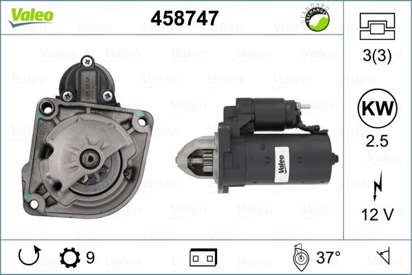 Valeo 458747 - Starter alexcarstop-ersatzteile.com