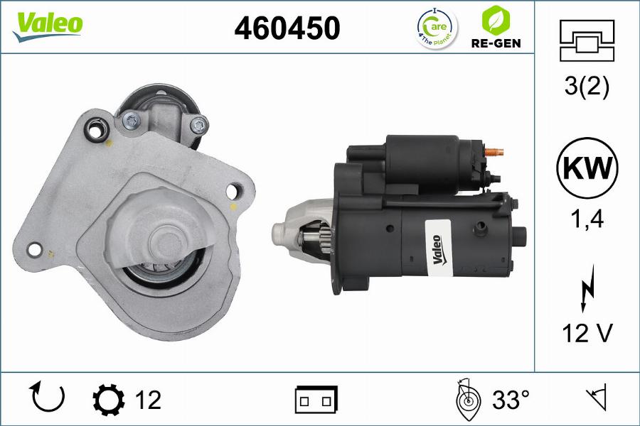 Valeo 460450 - Starter alexcarstop-ersatzteile.com