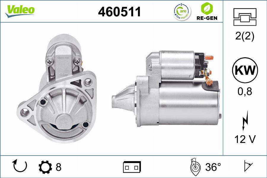 Valeo 460511 - Starter alexcarstop-ersatzteile.com