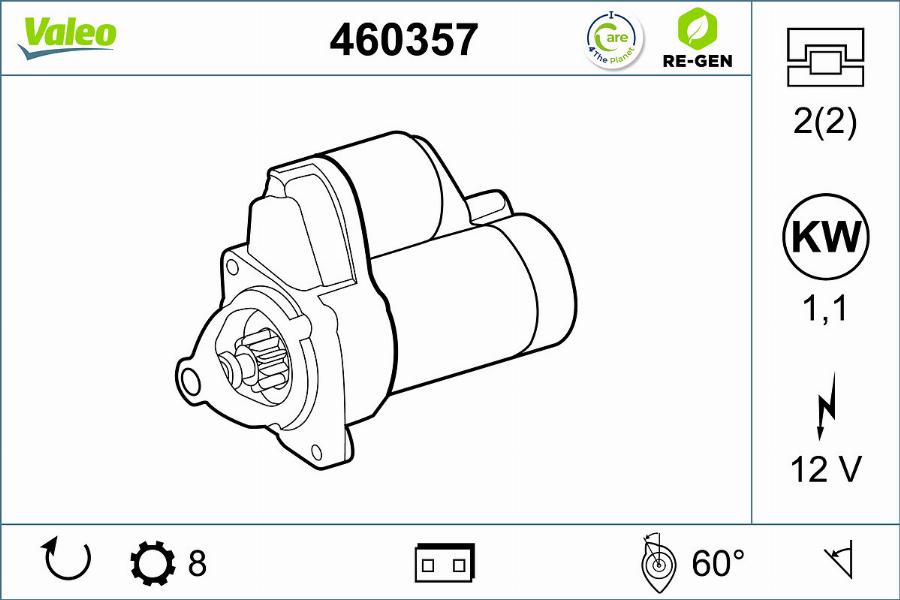 Valeo 460357 - Starter alexcarstop-ersatzteile.com