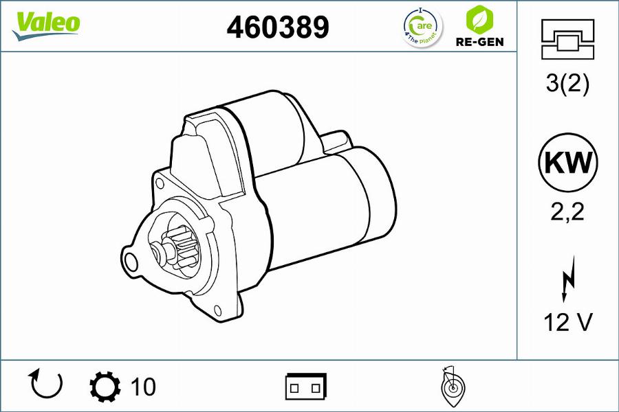 Valeo 460389 - Starter alexcarstop-ersatzteile.com