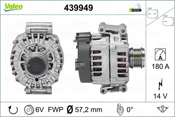 Valeo 439949 - Generator alexcarstop-ersatzteile.com