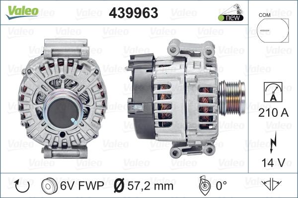 Valeo 439963 - Generator alexcarstop-ersatzteile.com