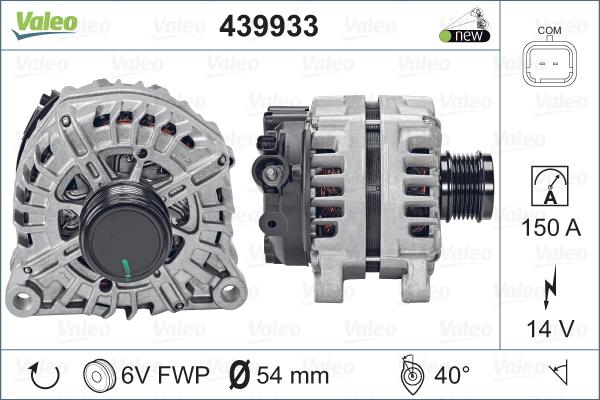 Valeo 439933 - Generator alexcarstop-ersatzteile.com