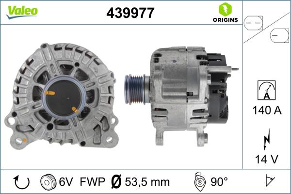 Valeo 439977 - Generator alexcarstop-ersatzteile.com