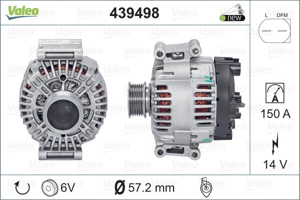 Valeo 439498 - Generator alexcarstop-ersatzteile.com