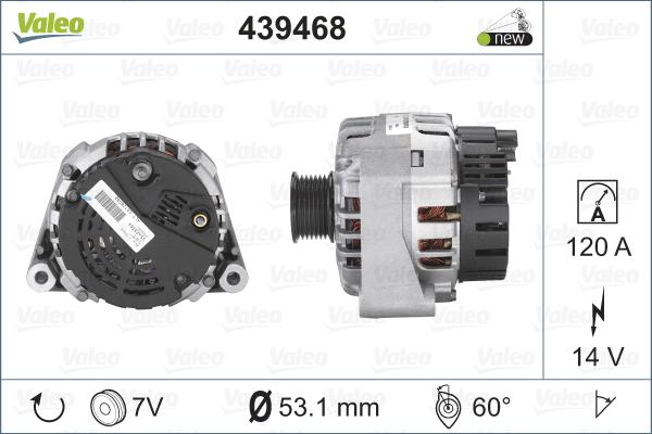 Valeo 439468 - Generator alexcarstop-ersatzteile.com