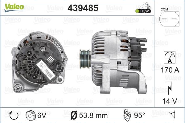 Valeo 439485 - Generator alexcarstop-ersatzteile.com