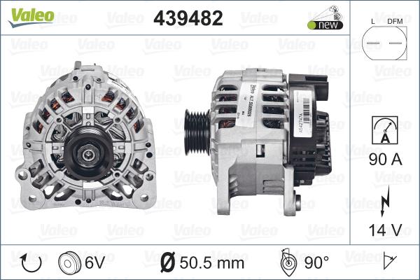 Valeo 439482 - Generator alexcarstop-ersatzteile.com