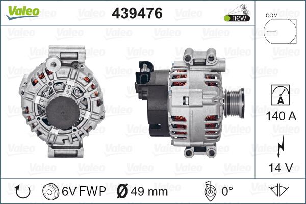 Valeo 439476 - Generator alexcarstop-ersatzteile.com