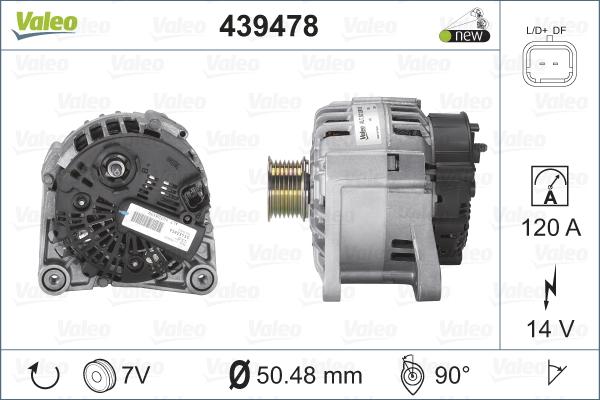 Valeo 439478 - Generator alexcarstop-ersatzteile.com