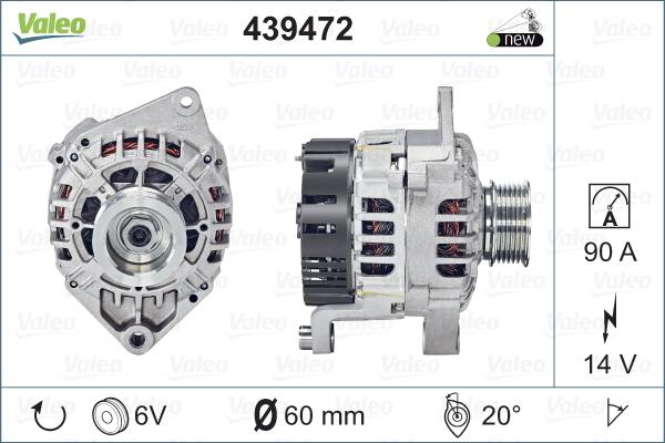 Valeo 439472 - Generator alexcarstop-ersatzteile.com