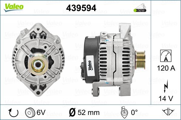 Valeo 439594 - Generator alexcarstop-ersatzteile.com