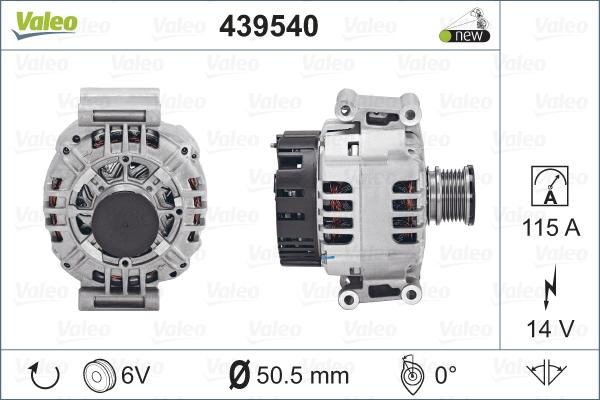 Valeo 439540 - Generator alexcarstop-ersatzteile.com