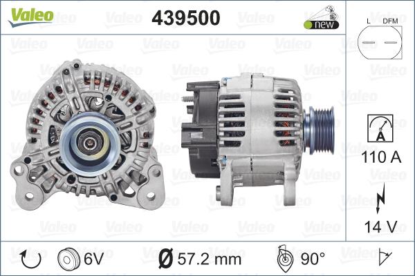 Valeo 439500 - Generator alexcarstop-ersatzteile.com