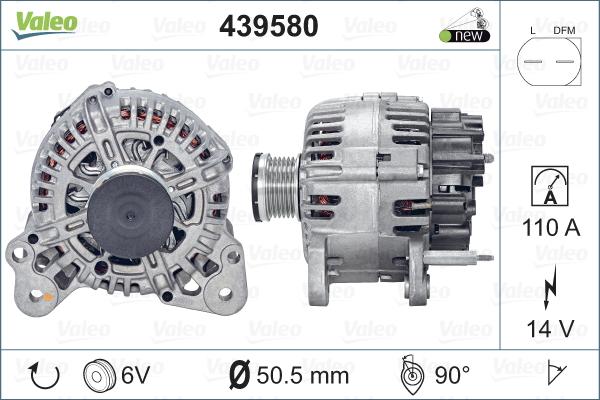 Valeo 439580 - Generator alexcarstop-ersatzteile.com