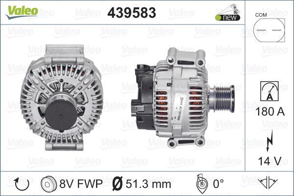 Valeo 439583 - Generator alexcarstop-ersatzteile.com