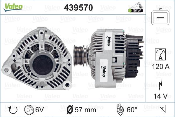 Valeo 439570 - Generator alexcarstop-ersatzteile.com