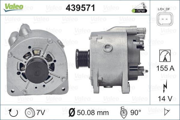 Valeo 439571 - Generator alexcarstop-ersatzteile.com