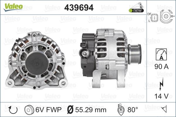 Valeo 439694 - Generator alexcarstop-ersatzteile.com