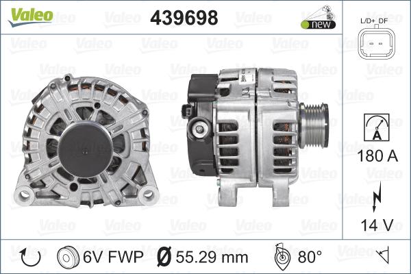 Valeo 439698 - Generator alexcarstop-ersatzteile.com