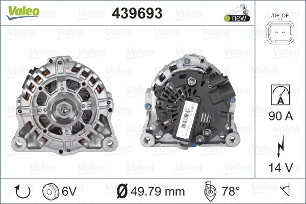 Valeo 439693 - Generator alexcarstop-ersatzteile.com