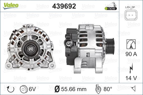 Valeo 439692 - Generator alexcarstop-ersatzteile.com