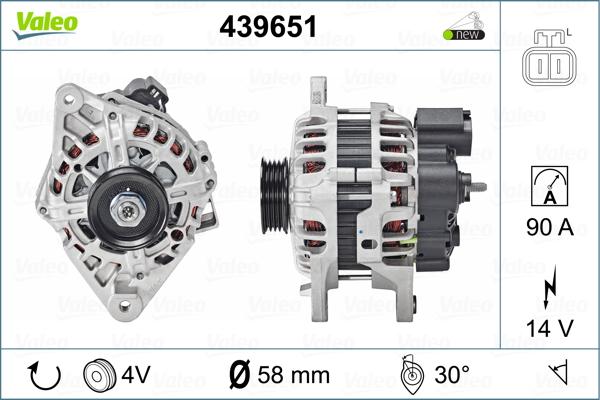 Valeo 439651 - Generator alexcarstop-ersatzteile.com