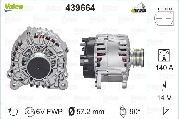 Valeo 439664 - Generator alexcarstop-ersatzteile.com