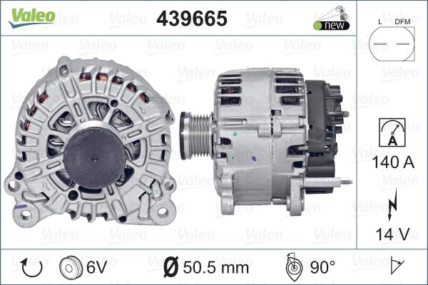 Valeo 439665 - Generator alexcarstop-ersatzteile.com