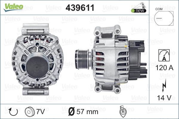 Valeo 439611 - Generator alexcarstop-ersatzteile.com