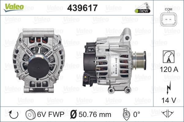 Valeo 439617 - Generator alexcarstop-ersatzteile.com