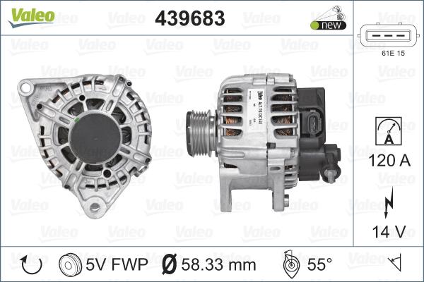 Valeo 439683 - Generator alexcarstop-ersatzteile.com