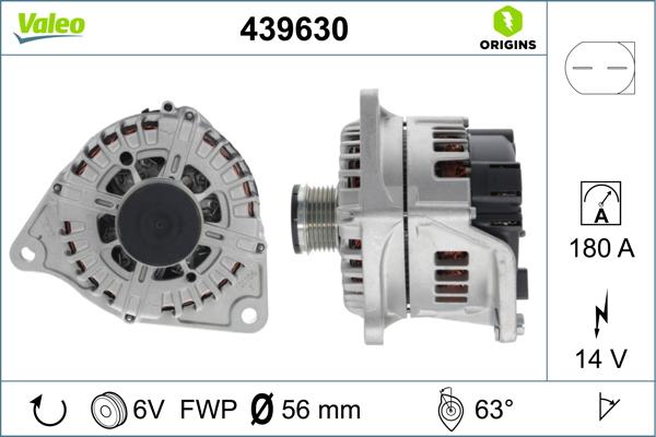 Valeo 439630 - Generator alexcarstop-ersatzteile.com