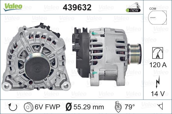 Valeo 439632 - Generator alexcarstop-ersatzteile.com