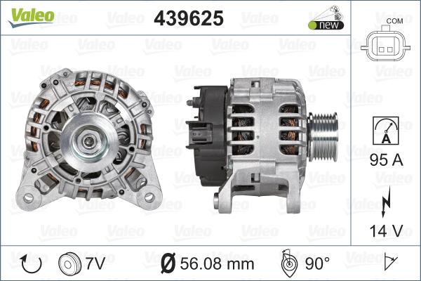 Valeo 439625 - Generator alexcarstop-ersatzteile.com