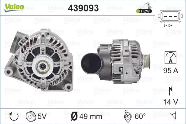 Valeo 439093 - Generator alexcarstop-ersatzteile.com