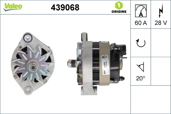 Valeo 439068 - Generator alexcarstop-ersatzteile.com