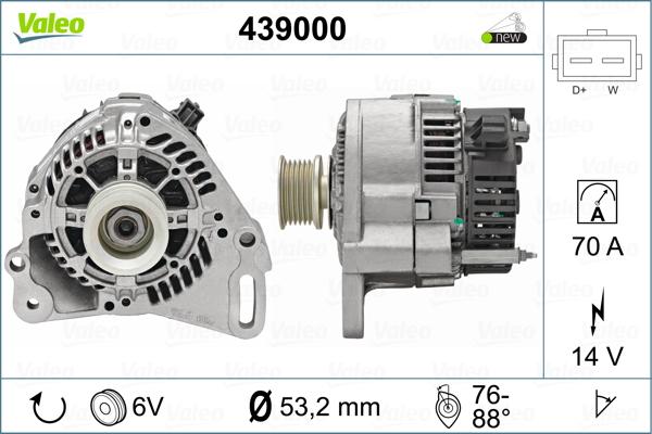 Valeo 439000 - Generator alexcarstop-ersatzteile.com