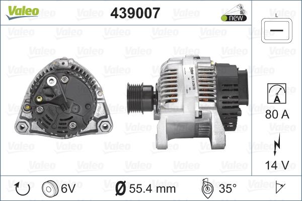 Valeo 439007 - Generator alexcarstop-ersatzteile.com