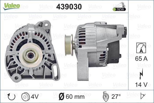 Valeo 439030 - Generator alexcarstop-ersatzteile.com