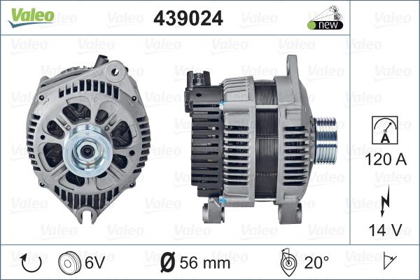 Valeo 439024 - Generator alexcarstop-ersatzteile.com