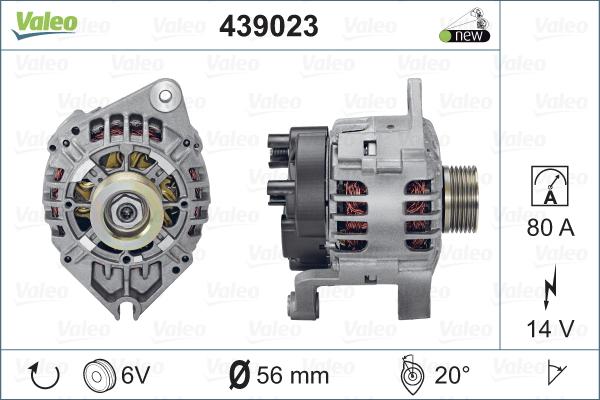 Valeo 439023 - Generator alexcarstop-ersatzteile.com