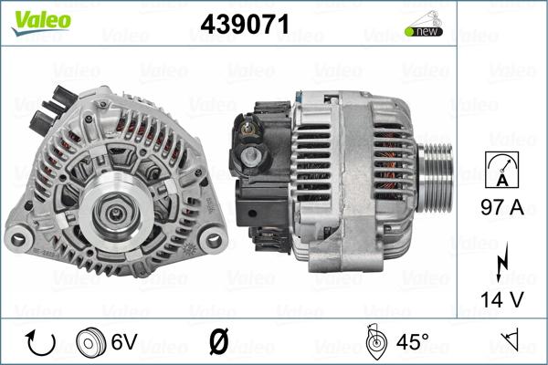 Valeo 439071 - Generator alexcarstop-ersatzteile.com