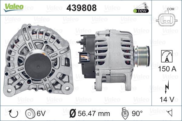 Valeo 439808 - Generator alexcarstop-ersatzteile.com