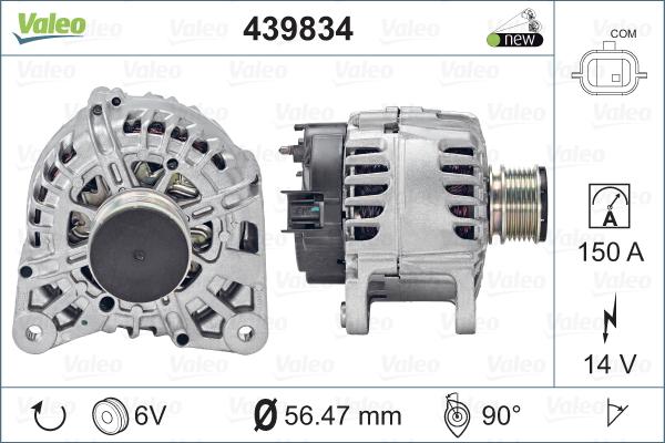 Valeo 439834 - Generator alexcarstop-ersatzteile.com