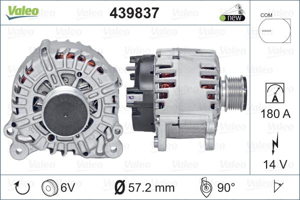 Valeo 439837 - Generator alexcarstop-ersatzteile.com